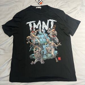 TMNT Cartoon Letter Men’s XL Black Short Sleeve Tee New